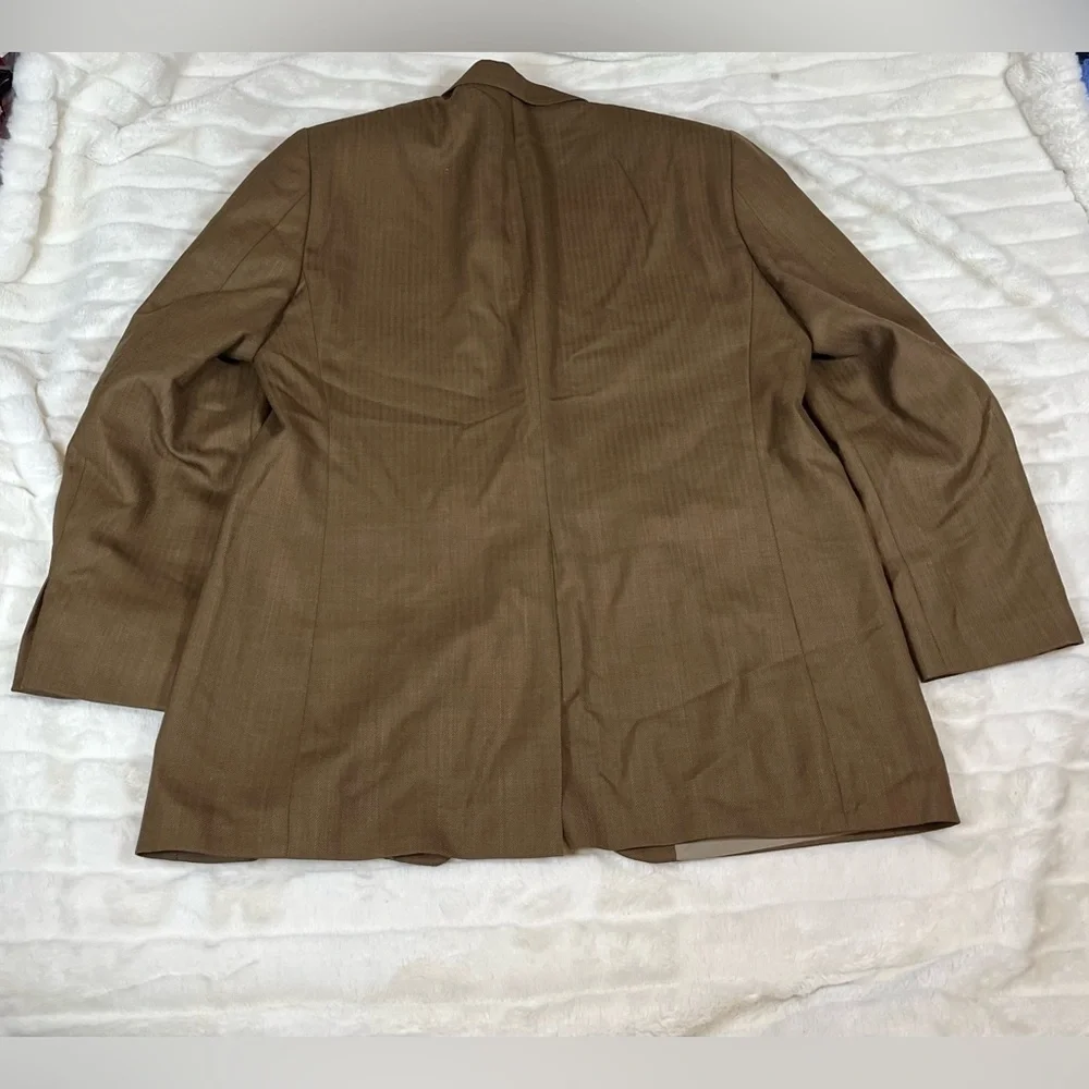 Lauren Ralph Lauren Mens Brown 44L 100% Wool Fall Single Breast Suit Jacket City
